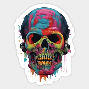 Bloody Hell Skull of Zombie Sticker